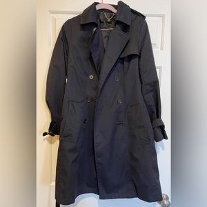 H & M size 8 navy blue trench coat